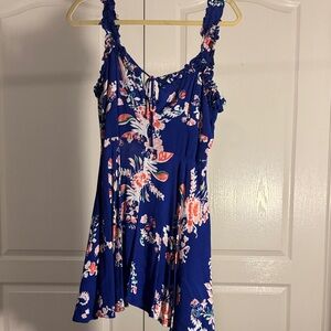 Cleobella Royal Blue Floral Mini Dress